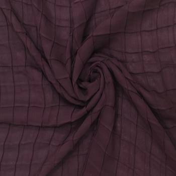 Purple Chiffon Checkered Hijab Stole For Women 1