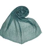 Green  Crinkle Cotton Glitter Stole  Stole For Women