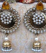 Pearl Gold Jhumka Earrings