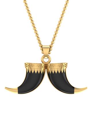 Dare by Voylla Horn Designer Pendant With Chain For Men 2