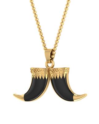 Dare by Voylla Horn Designer Pendant With Chain For Men 3