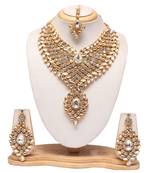 Artificial kundan stone studded bridal necklace set