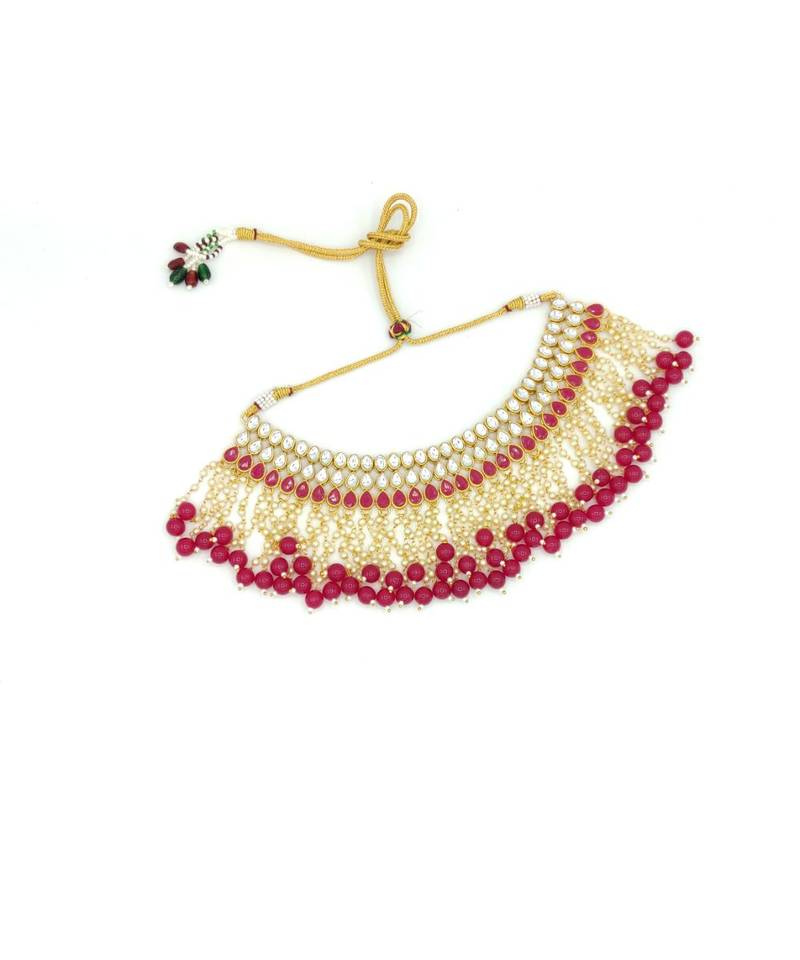 red kundan necklace sets