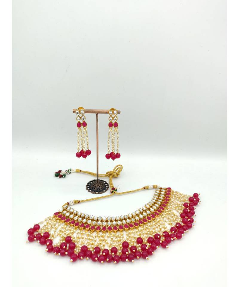 red kundan necklace sets