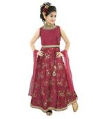 Maroon Silk With Sequence Embroidery And Zarodosi Handwork With Choli