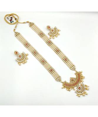 White Beaded Jewellery Necklace Sets 1