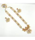 White Beaded Jewellery Necklace Sets