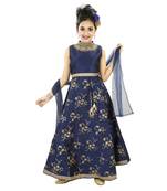 Blue Silk With Sequence Embroidery And Zarodosi Handwork With Choli