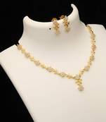 Gold stone necklace-sets