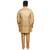 Gold plain brocade silk kurta-pajama