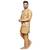 Gold plain brocade silk kurta-pajama