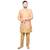 Orange plain brocade kurta-pajama