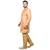 Orange plain brocade kurta-pajama