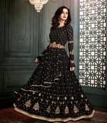 Black embroidered georgette salwar