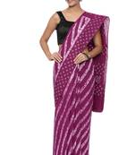 CLASSICATE from the house of The Chennai Silks Women's  multicolor Batik Printed Sungudi Cotton Saree