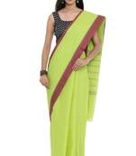 CLASSICATE from the house of The Chennai Silks Women's  green Chettinad Cotton Saree