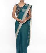 CLASSICATE from the house of The Chennai Silks Women's  blue Madurai Cotton Saree