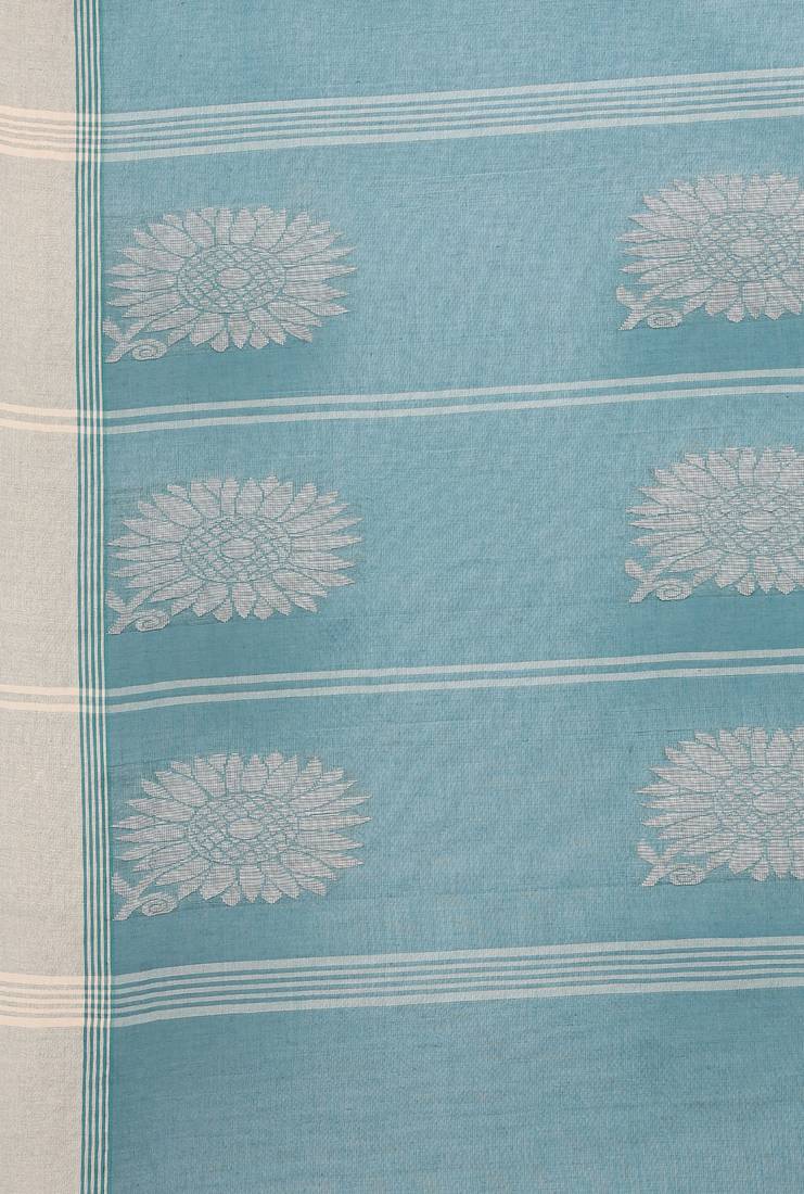 CLASSICATE from the house of The Chennai Silks Women's  blue Madurai Cotton Saree