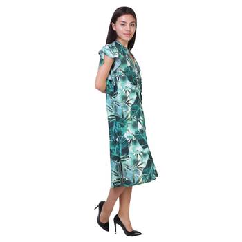 Women Viscose Printed A Line Dress 2