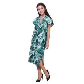 Women Viscose Printed A Line Dress 3