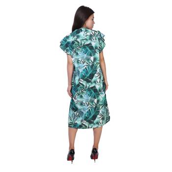 Women Viscose Printed A Line Dress 4