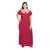 Red colour Embroidery Printed Square Neck Cotton Nighty For Ladies Nightwear Women Night Gown(Free Size)