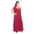 Red colour Embroidery Printed Square Neck Cotton Nighty For Ladies Nightwear Women Night Gown(Free Size)