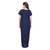 Blue colour Embroidery Printed Round Neck Cotton Nighty For Ladies Nightwear Women Night Gown(Free Size)