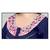 Blue colour Embroidery Printed Round Neck Cotton Nighty For Ladies Nightwear Women Night Gown(Free Size)