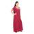 Red colour Embroidery Printed Round Neck Cotton Nighty For Ladies Nightwear Women Night Gown(Free Size)