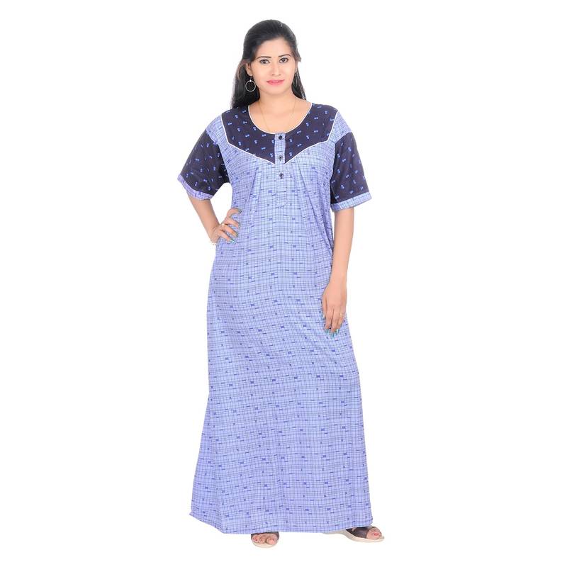 chinese dress ladies Magenta Cotton Night dress