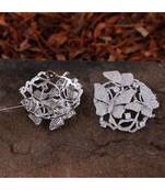 Silver Butterfly Design High Quality Cubic Zirconia Brooch Cum Pendant