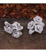 Silver Flower Design High Quality Cubic Zirconia Brooch Cum Pendant