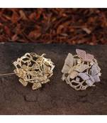 Silver Gold Rose Gold  Butterfly Design High Quality Cubic Zirconia Brooch Cum Pendant