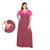 Pink colour Floral Design Printed Square Neck Cotton Nighty For Ladies Nightwear Women Night Gown(L Size)