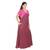 Pink colour Floral Design Printed Square Neck Cotton Nighty For Ladies Nightwear Women Night Gown(L Size)