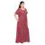Red & White colour Floral Design Printed Square Neck Cotton Nighty For Ladies Nightwear Women Night Gown(Free Size)