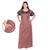 Brown colour Floral Design Printed Square Neck Cotton Nighty For Ladies Nightwear Women Night Gown(Free Size)
