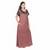 Brown colour Floral Design Printed Square Neck Cotton Nighty For Ladies Nightwear Women Night Gown(Free Size)