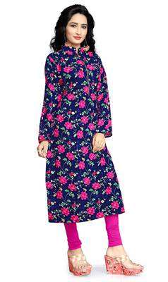 Justkartit Women'S Rayon Soft Cotton Printed Kurtis Kurta 1