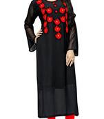 Justkartit Women'S Casual Wear Georgette Embroidery Kurti Top