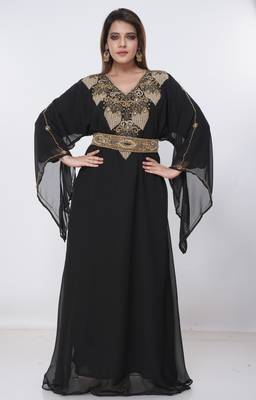 Dubai Kaftan Women Dress Long Gown Farasha Morocco Wear 1