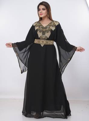 Dubai Kaftan Women Dress Long Gown Farasha Morocco Wear 2