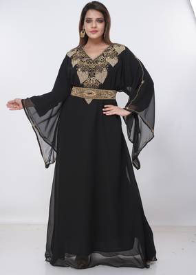Dubai Kaftan Women Dress Long Gown Farasha Morocco Wear 3
