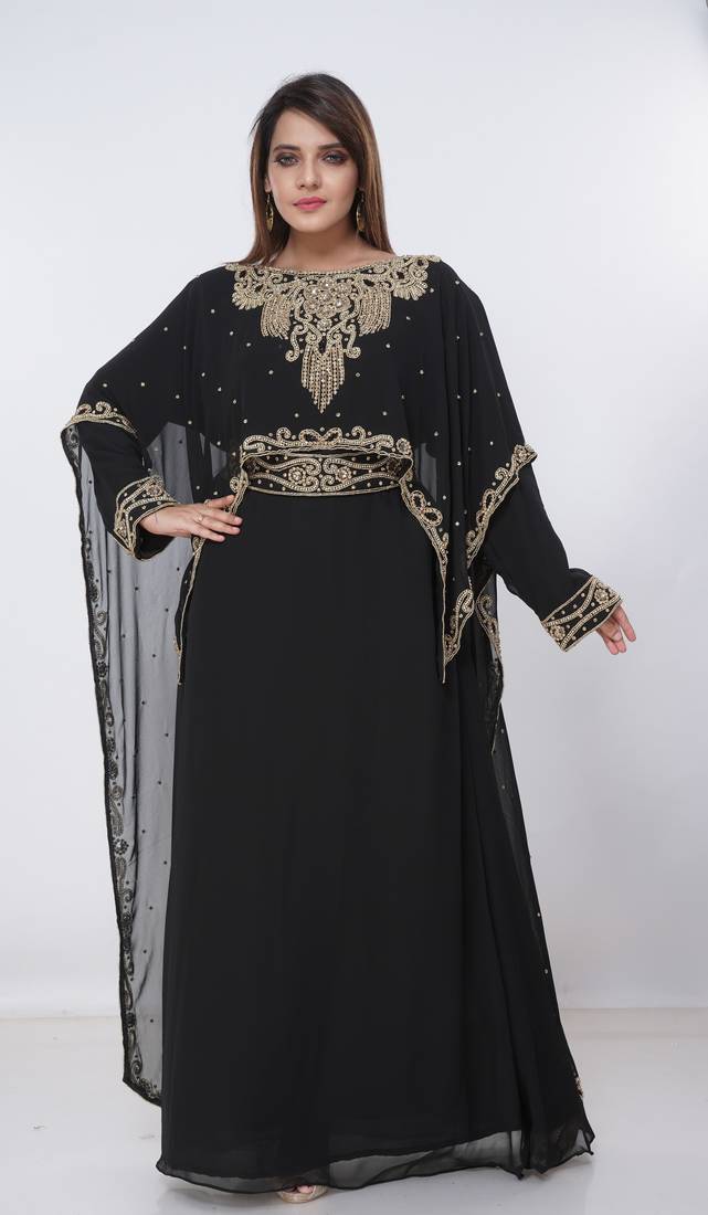 Dubai Kaftan Women Dress Long Gown Farasha Morocco Wear