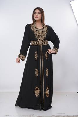 Dubai Kaftan Women Dress Long Gown Farasha Morocco Wear 2