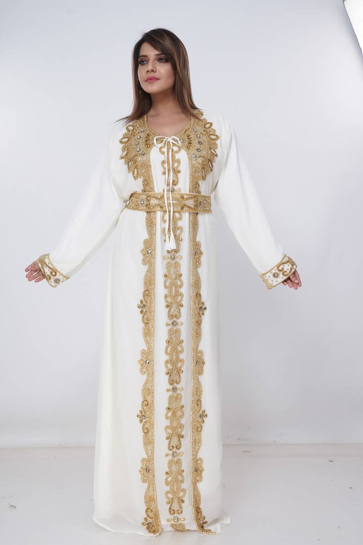 Dubai Kaftan Women Dress Long Gown Farasha Morocco Wear