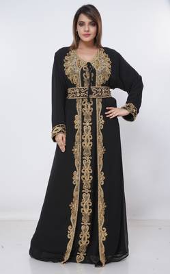 Dubai Kaftan Women Dress Long Gown Farasha Morocco Wear 2