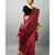 The beautiful Baluchari weave looks absolutely stunning in this maroon avatar