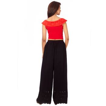 Red Colour Cotton Spandex Free Size Blouse for Women. 5